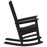 Garden Rocking Chair 2 pcs Black 70 x 92 x 108cm Plastic - Rear View