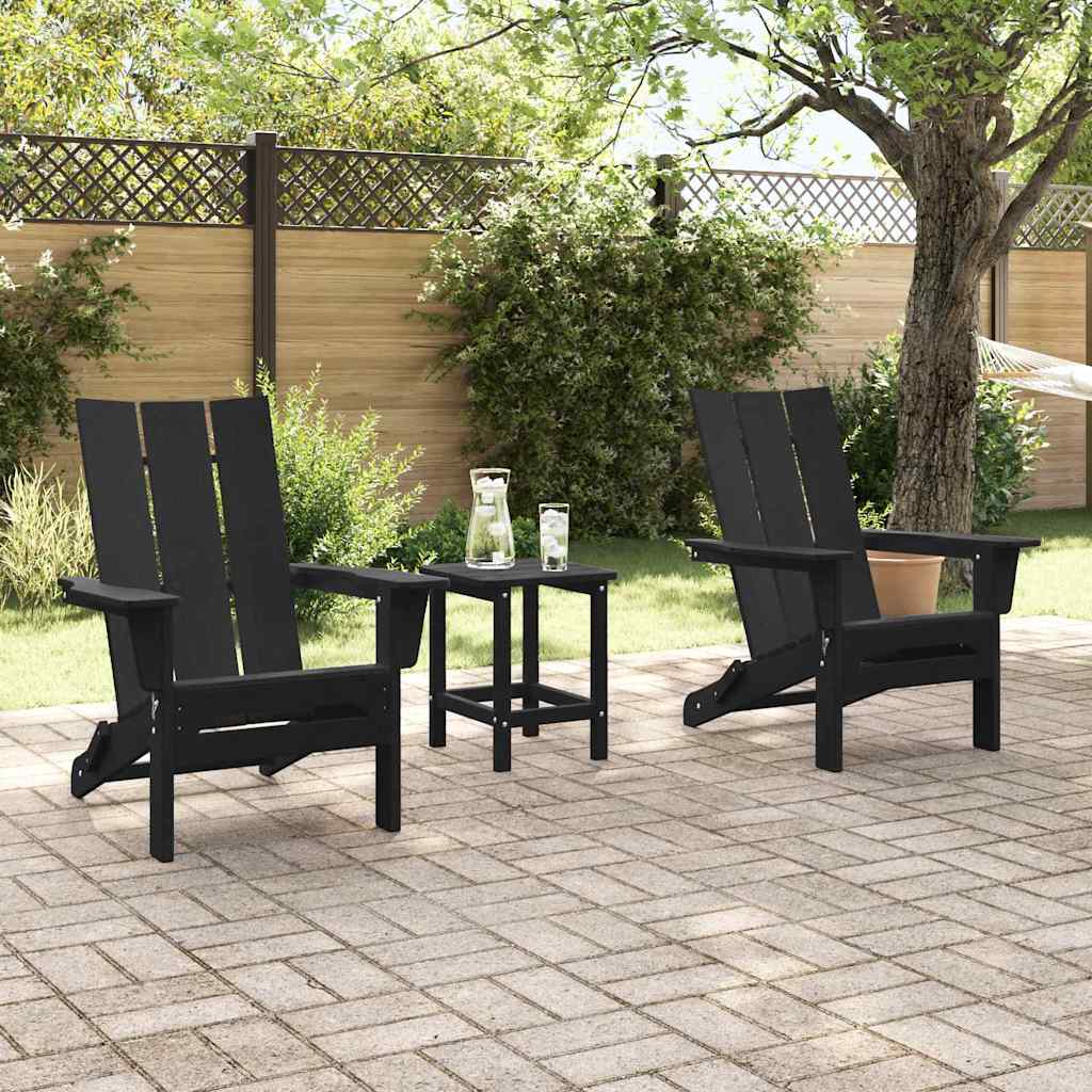 Garden Chair 2 pcs Black 80.5 x 74.5 x 92 cm Polyethylene