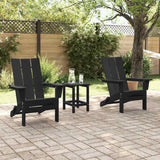 Garden Chair 2 pcs Black 80.5 x 74.5 x 92 cm Polyethylene - Side View
