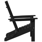 Garden Chair 2 pcs Black 80.5 x 74.5 x 92 cm Polyethylene - Rear View