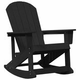 Adirondack Rocking Chairs 2 pcs Black HDPE - Top-Down View