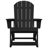 Adirondack Rocking Chairs 2 pcs Black HDPE - 45-Degree Angle