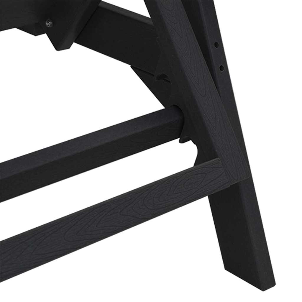 Sun Lounger 2 pcs Polyethylene Black