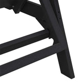 Sun Lounger 2 pcs Polyethylene Black