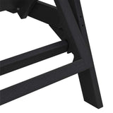 Garden Lounge Furniture Reclining 2 pcs Black 53 x 195.5 x 30cm - Close-Up Angle