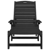 Garden Lounge Furniture Reclining 2 pcs Black 53 x 195.5 x 30cm - Top-Down View