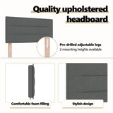 Headboard Dark Grey 100 cm Fabric