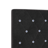 Headboard Black 144 cm Velvet - 45-Degree Angle