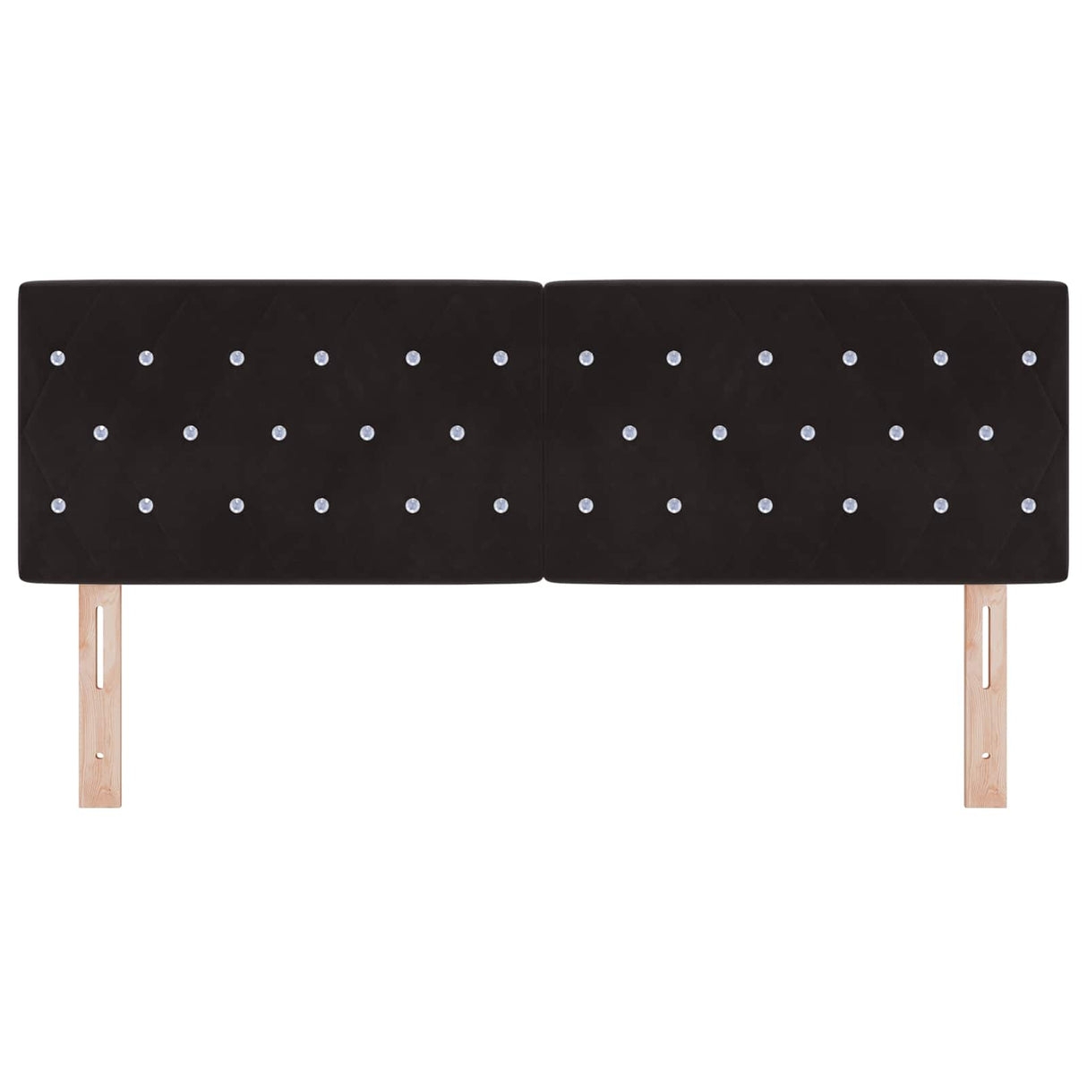 Headboard Black 144 cm Velvet