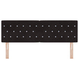 Headboard Black 144 cm Velvet - Front View