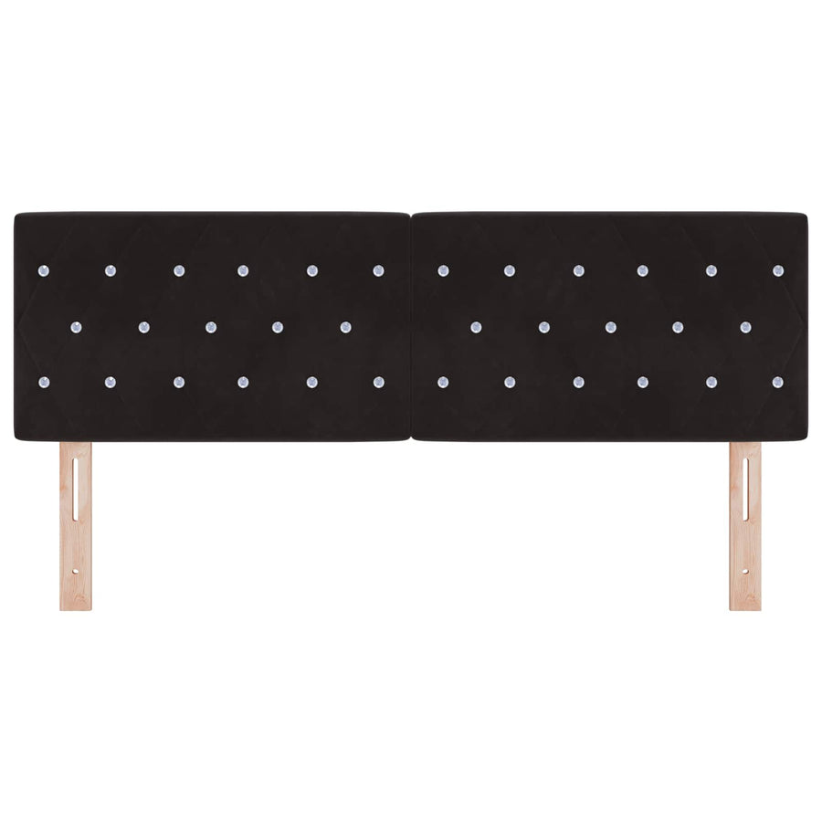 Headboard Black 160 cm Velvet