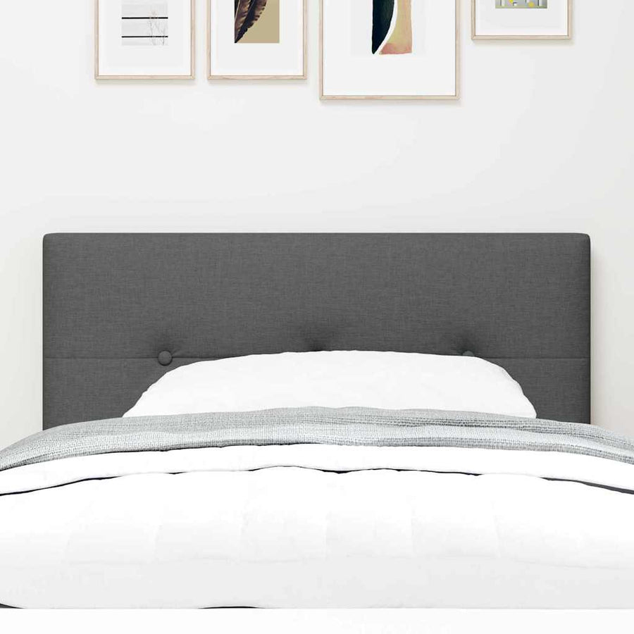 Height-Adjustable Headboard Dark Grey 100 cm Fabric