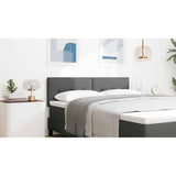 Height-Adjustable Headboard Dark Grey 144 cm Fabric