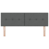 Height-Adjustable Headboard Dark Grey 144 cm Fabric