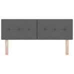 Height-Adjustable Headboard Dark Grey 144 cm Fabric