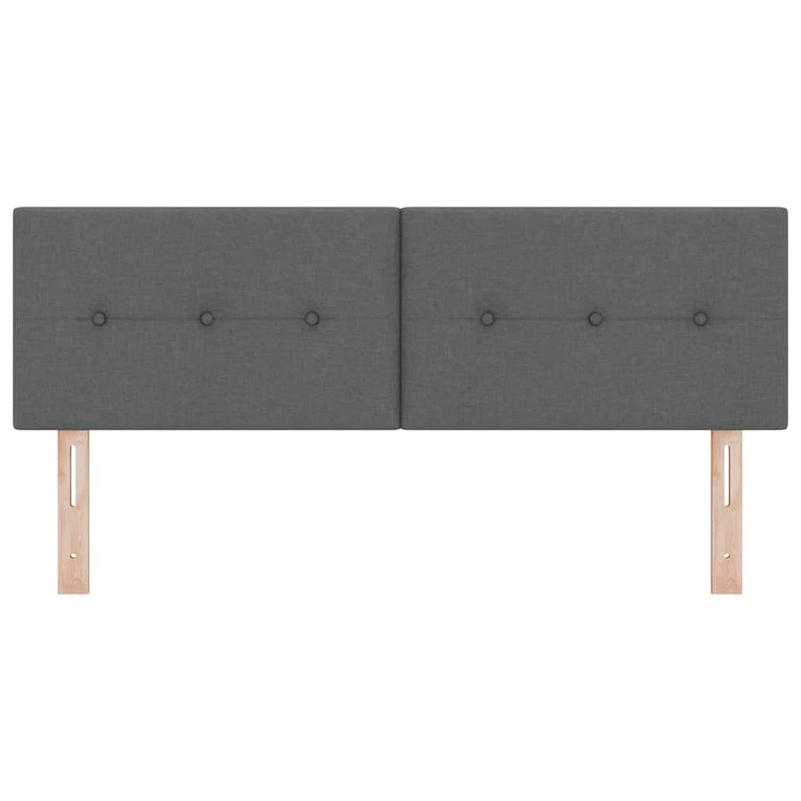 Height-Adjustable Headboard Dark Grey 144 cm Fabric