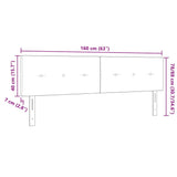 Height-Adjustable Headboard Dark Grey 160 cm Fabric - Close-Up Angle