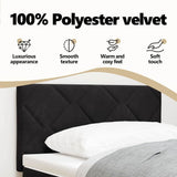 Headboard Black 100 cm Velvet