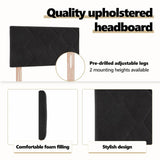 Headboard Black 100 cm Velvet - Low Angle