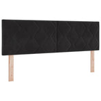 Headboard Black 144 cm Velvet