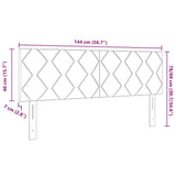 Headboard Black 144 cm Velvet - Extra Image