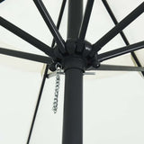Garden Parasol Sand 394 x 394 x 248 cm Polyester and Steel