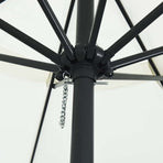Garden Parasol 394 x 394 x 248 cm Polyester and Steel Sand