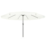 Garden Parasol Sand 394 x 394 x 248 cm Polyester and Steel