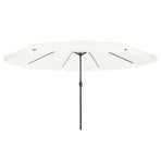 Garden Parasol 394 x 394 x 248 cm Polyester and Steel Sand