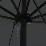 Garden Parasol Anthracite and Black 395 x 395 x 245 cm - Top-Down View