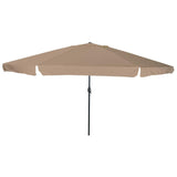 Garden Parasol Taupe and Black 395 x 395 x 245 cm