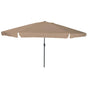 Garden Parasol 394 x 394 x 248 cm Polyester and Steel Taupe