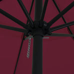 Garden Parasol 394 x 394 x 248 cm Polyester and Steel