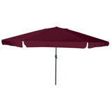 Garden Parasol Red and Black 395 x 395 x 245 cm
