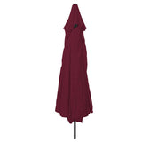 Garden Parasol Bordeaux Red 394 x 394 x 248 cm