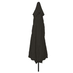 Garden Parasol 394 x 394 x 248 cm Polyester and Steel Black