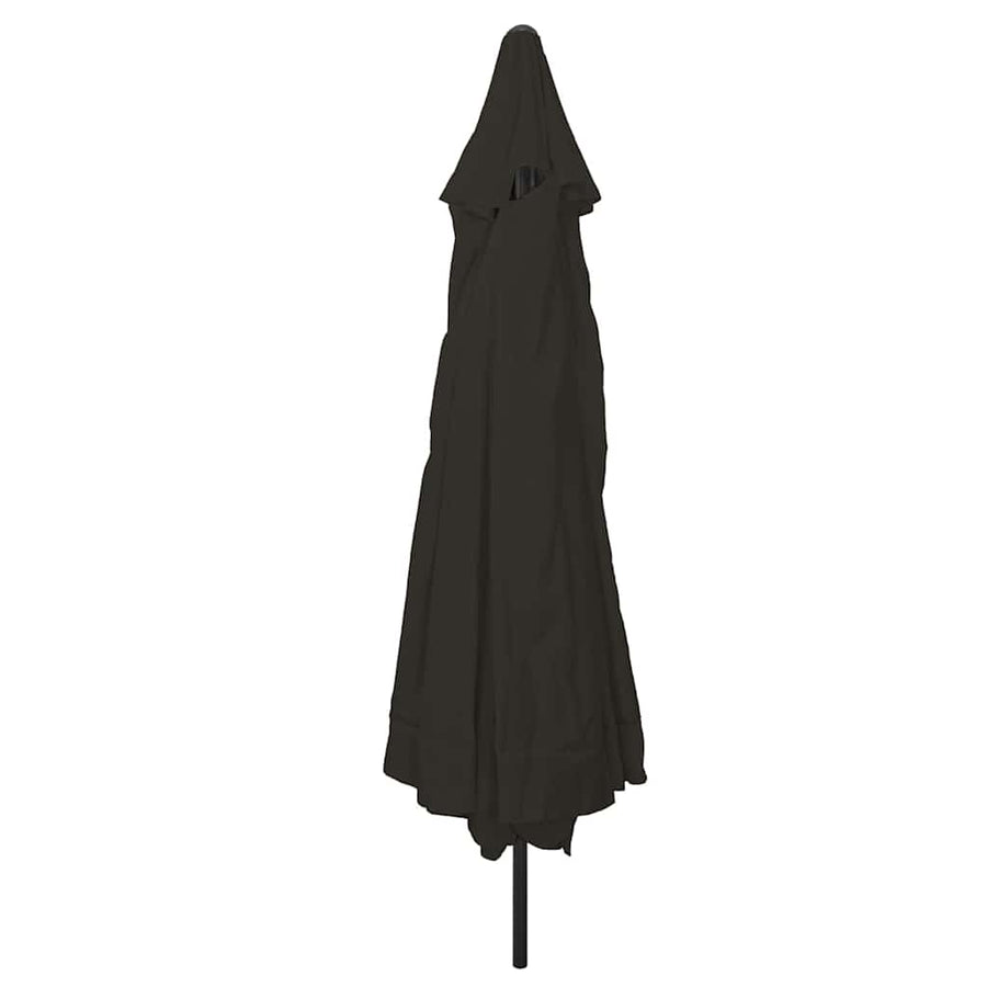 Garden Parasol 394 x 394 x 248 cm Polyester and Steel Black