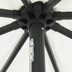 Garden Parasol 395 x 395 x 245 cm Polyester Round