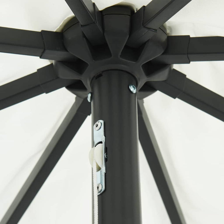 Garden Parasol 395 x 395 x 245 cm Polyester Round
