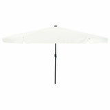 Garden Parasol White and Black 395 x 395 x 245 cm