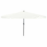Garden Parasol White and Black 395 x 395 x 245 cm