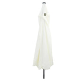Garden Parasol White and Black 395 x 395 x 245 cm - Front View