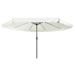 Garden Parasol 395 x 395 x 245 cm Polyester Round