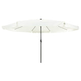 Garden Parasol White and Black 395 x 395 x 245 cm