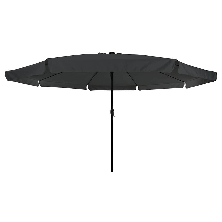 Garden Parasol 395 x 395 x 245 cm Polyester Round Anthracite
