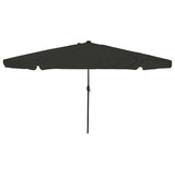 Garden Parasol Black 395 x 395 x 245 cm Polyester and Steel