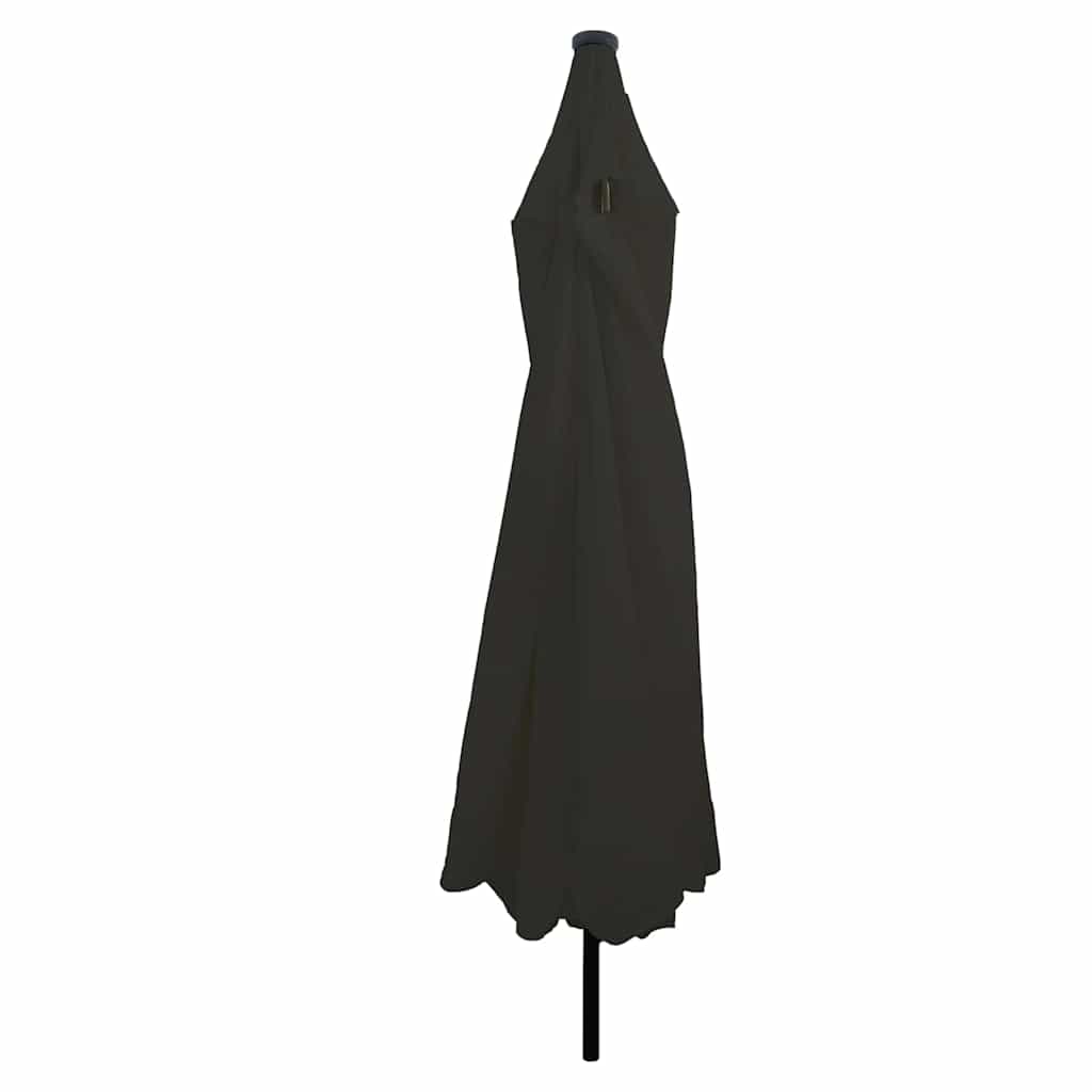 Garden Parasol Black 395 x 395 x 245 cm Polyester and Steel