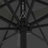 Garden Parasol Anthracite and Black 295 x 295 x 245 cm
