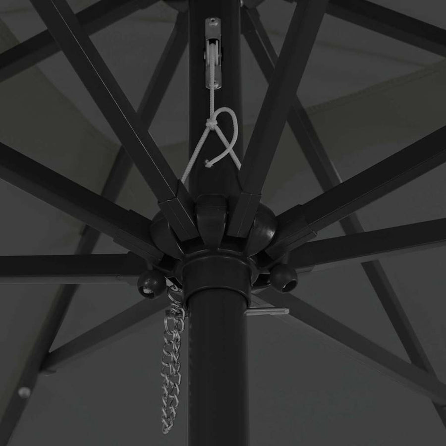 Garden Parasol 295 x 295 x 245 cm Polyester and Steel