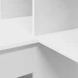 Corner Desk White 101,5 x 149,5 x 149,5 cm Engineered Wood - Extra Image